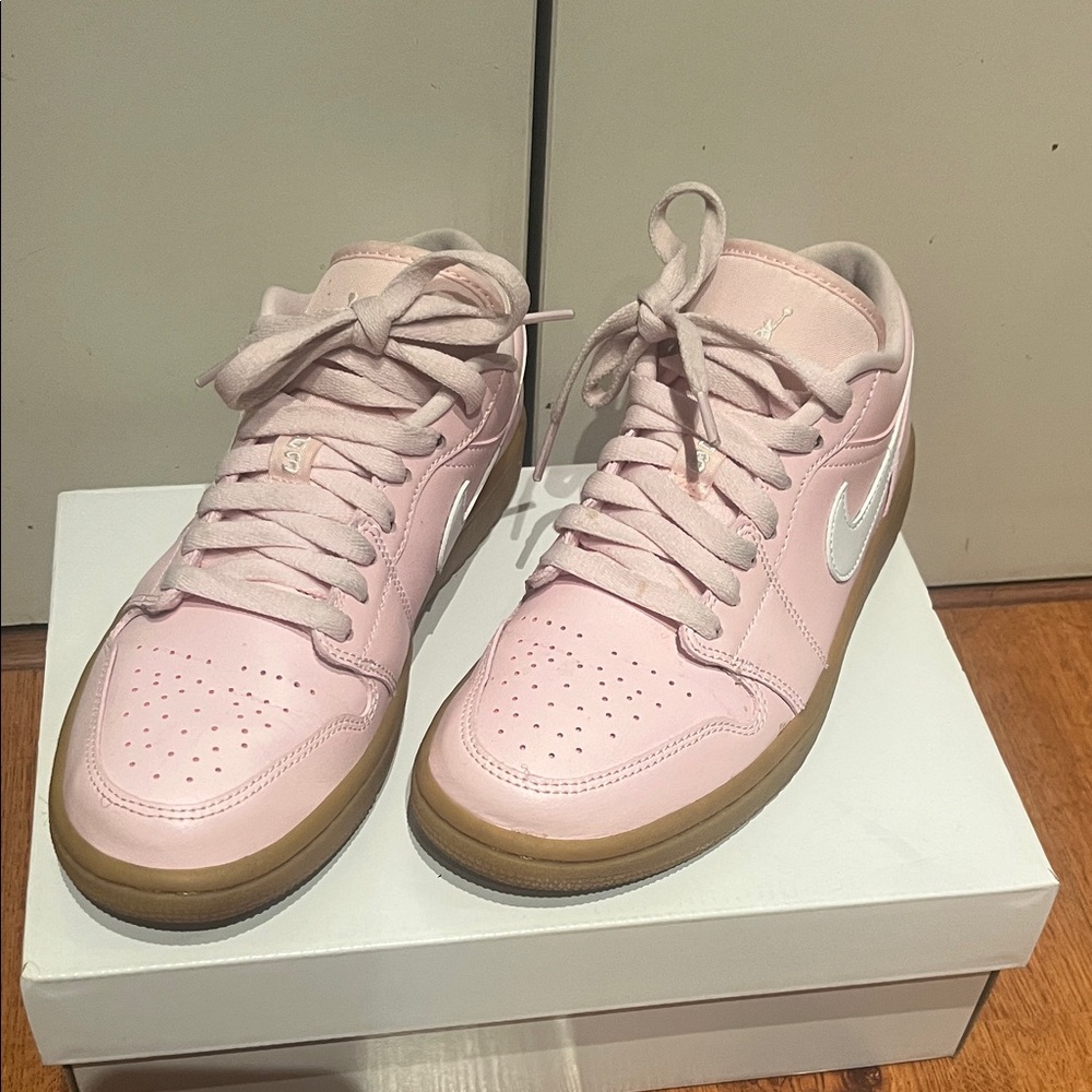 Jordan Pink Low-Top Sneakers with Gum Sole